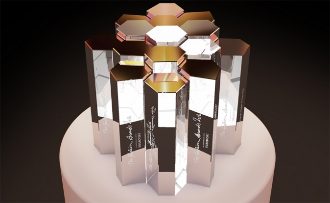 The Fashion Awards 2016 trophy designed by Marc Newson for Swarovski