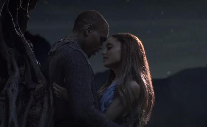 Chris Brown plays the hero in new video featuring Ariana Grande