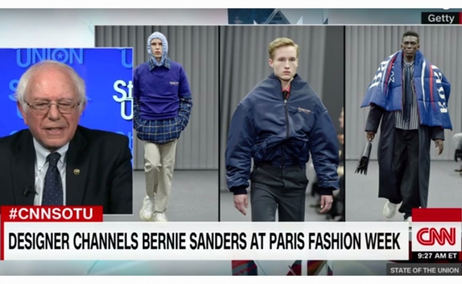 Balenciaga pays homage to Bernie Sanders